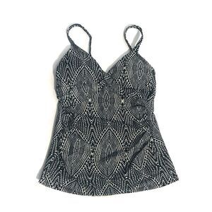 NWT Kona Sol Black White Tankini Top
